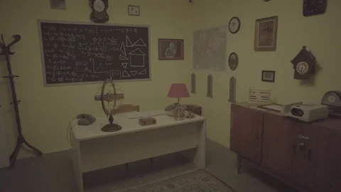 Stable Shot Empty Class Stock Footage 94003629