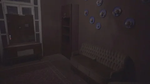 Stable Shot Empty Living Room Stock Footage 94003593