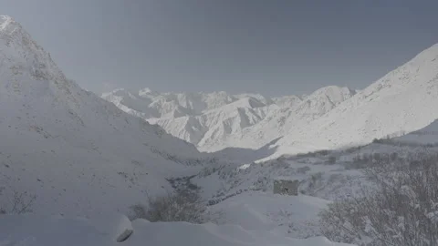 Stable Shot of Rugged Mountain Range in Ladakh, India – 28th Feb 2025 Stock Footage 311855598