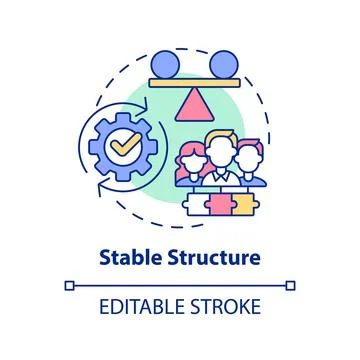 Stable structure concept icon Stock Illustration