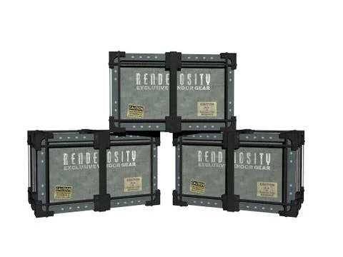 Stable transport boxes, even for dangerous goods Stock Illustration