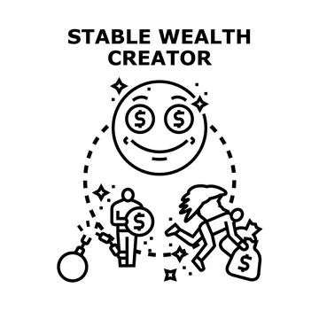 Stable wealth creator financial freedom concept Stock Illustration