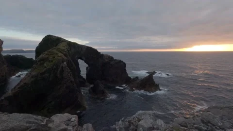 Stac a Phris sunset time lapse Stock Footage 155093727