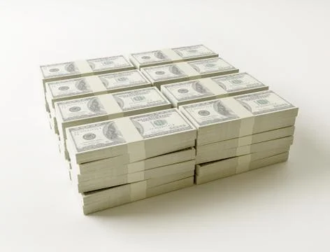 Stack of $100 bills. Stock Illustration