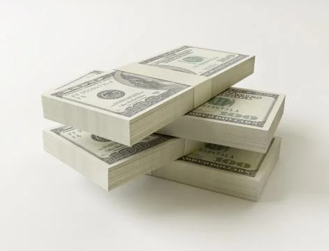 Stack of $100 bills. Stock Illustration