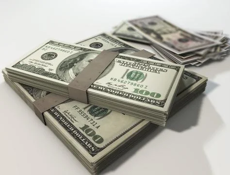 Stack of 100 dollars Stock Illustration