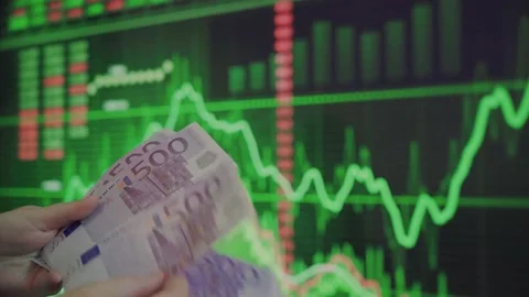 Stack of 500 euro money in hands. Stock Footage 146087572