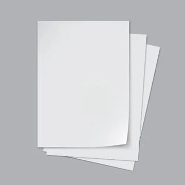 Stack Of A4 Paper Sheets With Shadows Stock Illustration