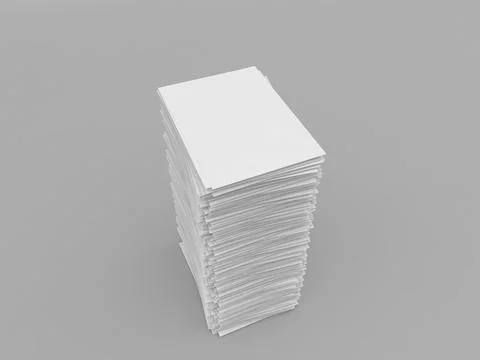 A stack of A4 papers on a gray background. Stock Illustration