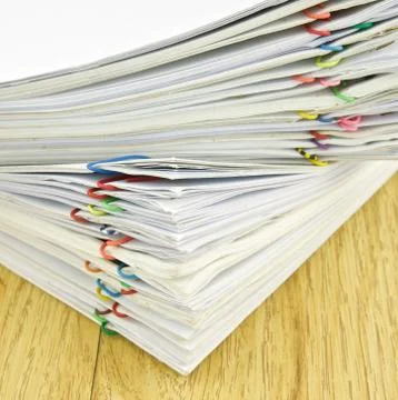 Stack of account include sales and receipt Stock Photos