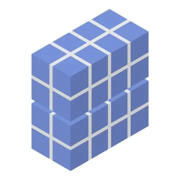 Stack air parcel icon, isometric style Stock Illustration