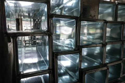 Stack of Aircon Ductings Foto stock