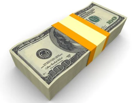 A stack of American dollars Stock Illustration