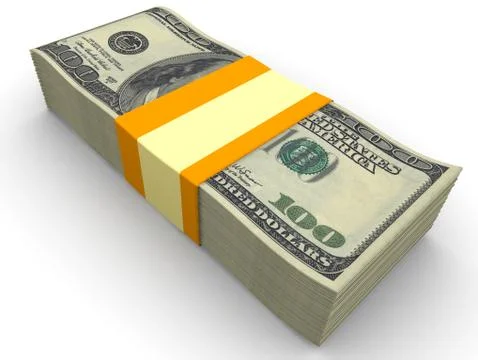 A stack of American dollars Illustrazione stock