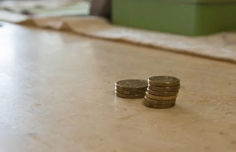 Stack of Australian Coins Stock Photos