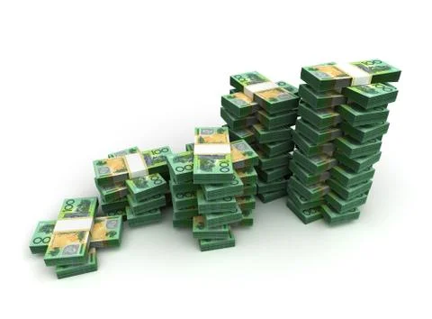 Stack of australian dollar Stock Illustration