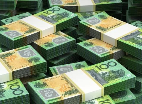 Stack of australian dollar Illustration
