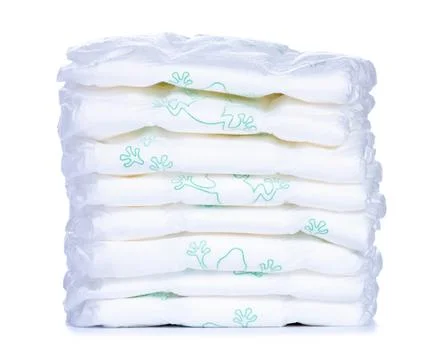 Stack baby diapers Stock Photos