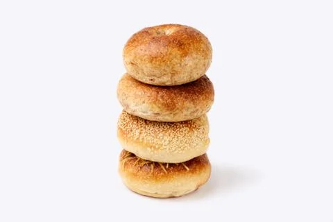 Stack of bagel Stock Photos