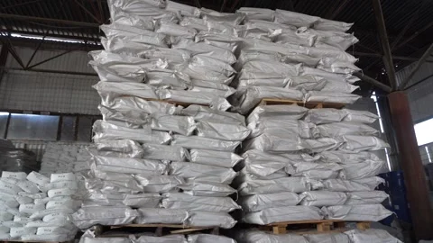 A stack of bags in the warehouse Stock Footage 276425712