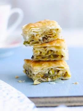 A stack of baklava 스톡 사진