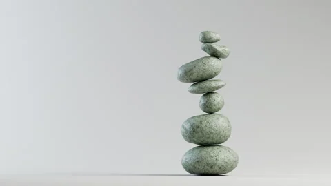 Stack of balancing zen stones. Stock-Footage 327910978