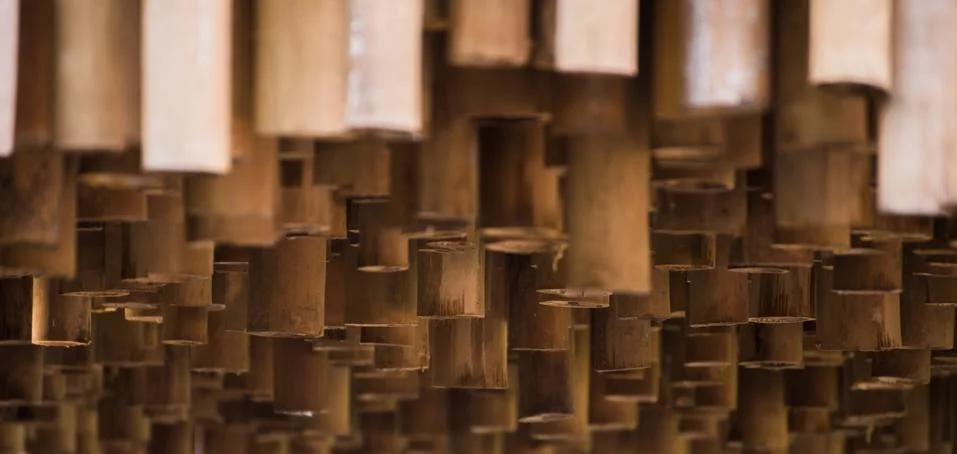 Stack of bamboo background Stock Photos