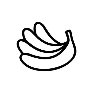 A stack of banana icon vector outline illustration 스톡 일러스트
