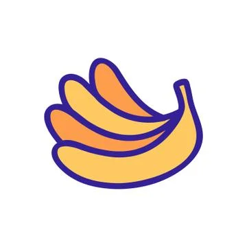 A stack of banana icon vector outline illustration 스톡 일러스트