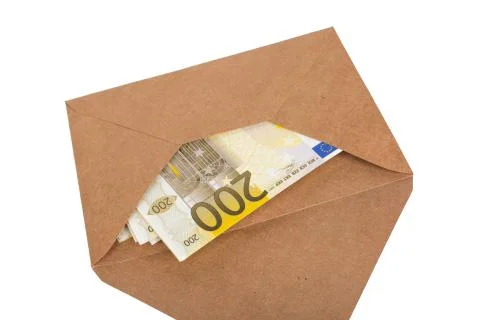 Stack of Banknotes in Envelope Stock Photos
