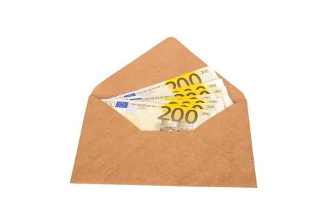 Stack of Banknotes in Envelope 스톡 사진