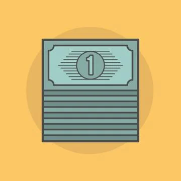 Stack of banknotes Stock Illustration