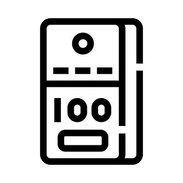 Stack of banknotes line icon representing finance and wealth Stock Illustration