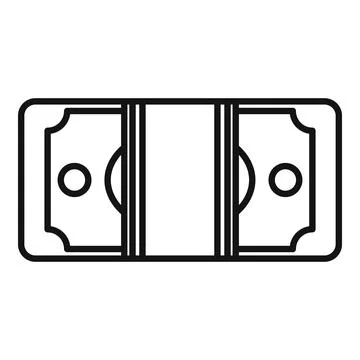 Stack of banknotes pack representing savings, income, and investment 스톡 일러스트
