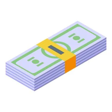 Stack of banknotes representing savings, wealth, and financial success Stock Illustration