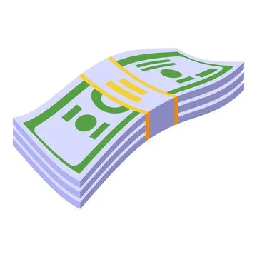 Stack of banknotes is sitting, depicting wealth and finance イラスト素材