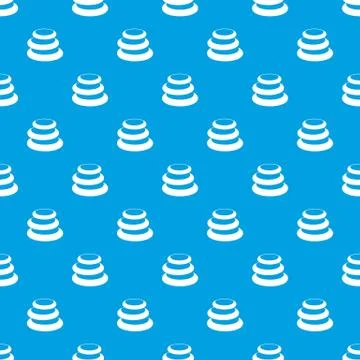 Stack of basalt balancing stones pattern seamless blue Stock Illustration