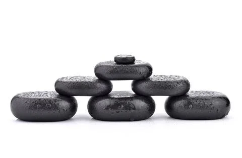 Stack basalt stones Stock Photos