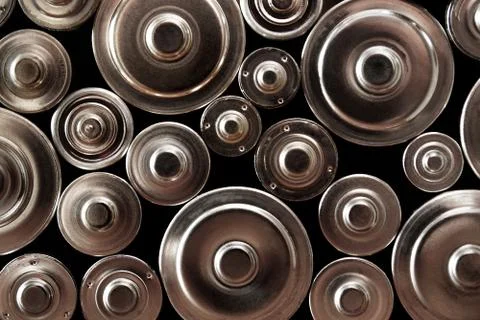 Stack of batteries Stock Photos