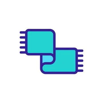 Stack of bed linen icon vector outline illustration Stock Illustration