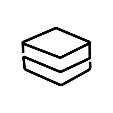 Stack of bed linen icon vector outline illustration Stock Illustration