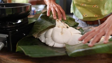A Stack of Big Oyster Mushrooms, HD Stock Footage 148190891