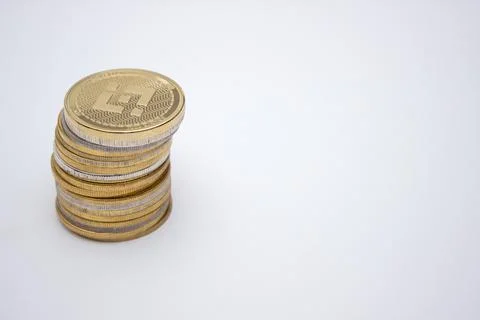 Stack of binance coins 스톡 사진