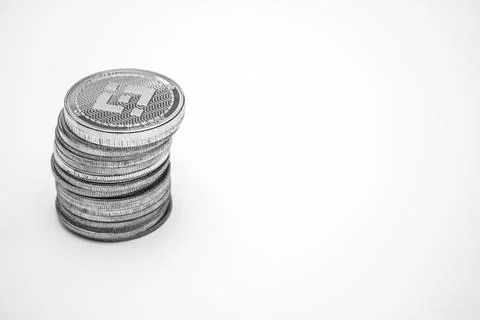 Stack of binance coins Stock Photos