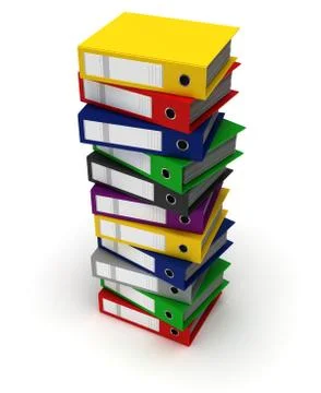 Stack of binders Stock Illustration