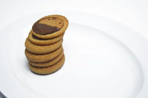 Stack of biscuit Stock Photos