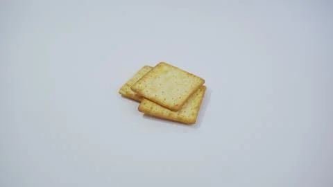Stack of Biscuits on a White Background Stock Photos