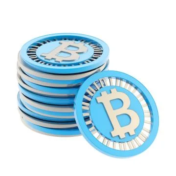Stack of bitcoin currency coins Illustrazione stock