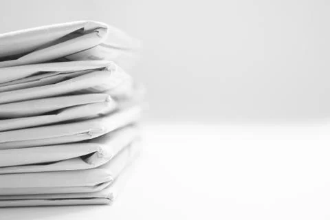 Stack Of Black And White Newspaper Background Stock Photos