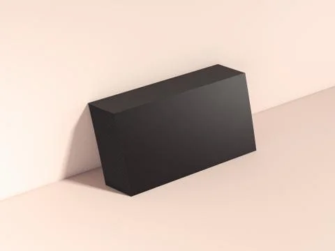 Stack of black blank business cards. 3d rendering イラスト素材